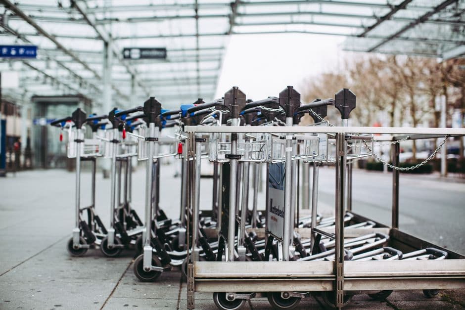 Luggage Carts and Baggage Wrapping at Berlin Airport (BER)